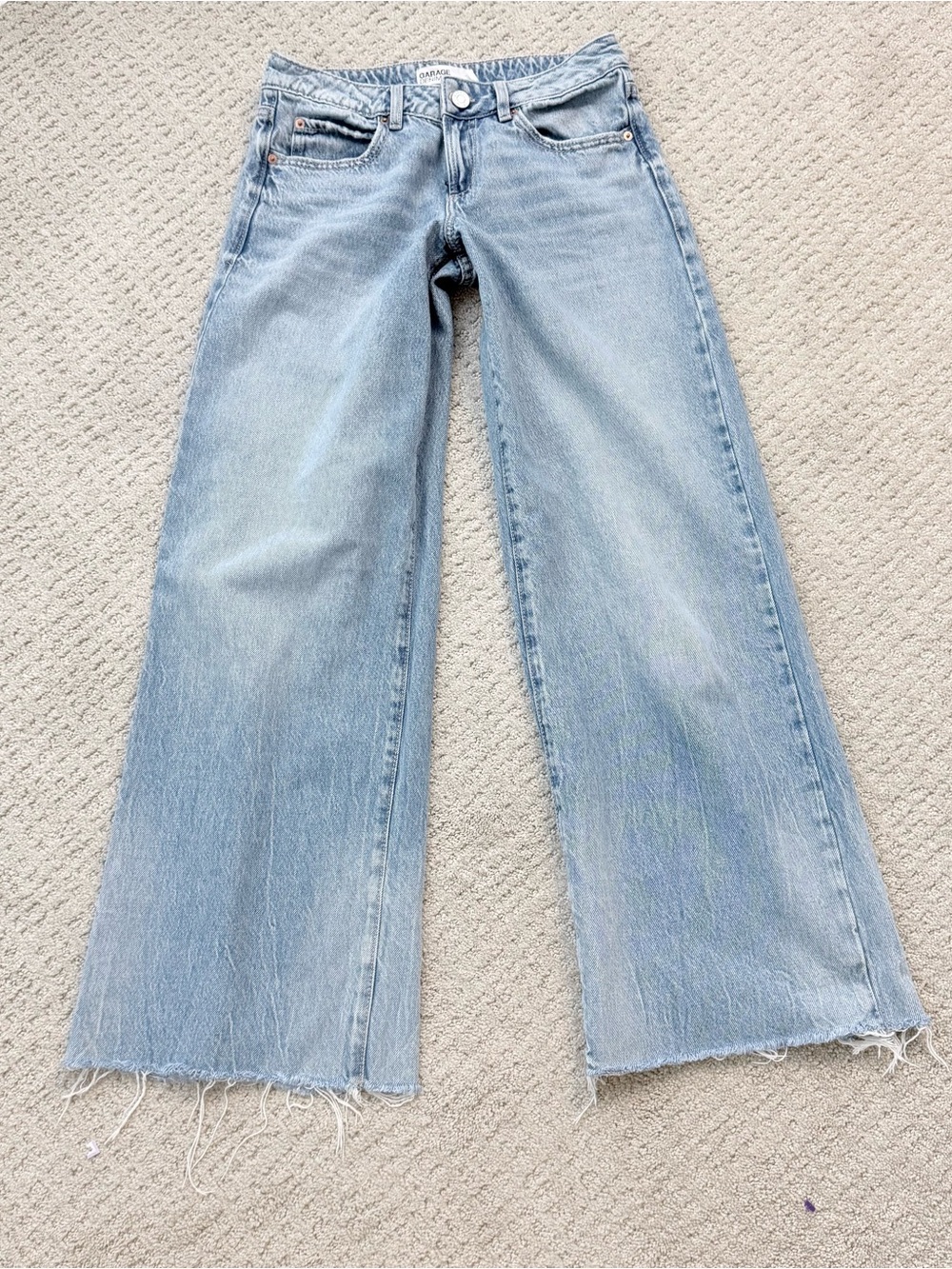 Garage Light Blue Low rise Wide Leg Jeans - Picture 3 of 8